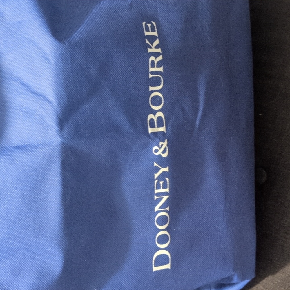 Dooney & Bourke Florentine Leather Tasseled Satchel Bag Elephant Gray Crossbody - Picture 5 of 7